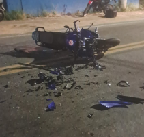 Acidente entre carro e moto deixa dois feridos na RJ-155, em Barra Mansa