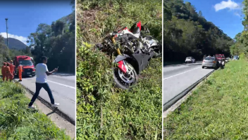 Motociclista morre em acidente com carro na BR-040, em Petrópolis