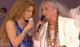 'Oi, Maria. É a Shakira aqui. O público amou', agradece colombiana em áudio enviado a Bethânia após o dueto