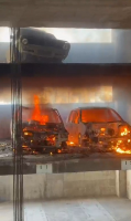 Incêndio atinge edifício-garagem no Centro do Rio