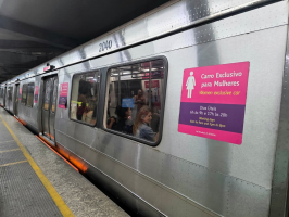 Vagão feminino passa a funcionar 24h em trens e metrô do RJ