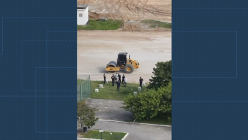Obra de campo de futebol no Campo Olímpico de Golfe da Barra vira caso de polícia
