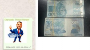 Deputado preso postou figurinha com a própria imagem após receber foto de dinheiro vivo