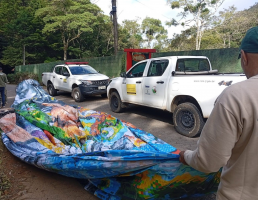 Balão de cerca de 40 metros é encontrado em parque estadual de Mangaratiba