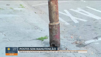 Moradores denunciam abandono e falta de manutenção em postes de diversos bairros do Rio 