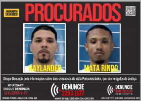 'Mata Rindo' e 'Raylander': bandidos que somam 60 anos de condenação fogem da prisão após 'saidinha' de Dia das Mães