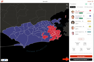 MAPA: veja o resultado das eleições 2026 no Rio de Janeiro por local de votação e seção eleitoral