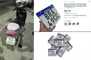 BRA 49CC: moto com placa fake vendida na internet como item decorativo é flagrada em Campos